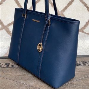 MICHAEL KORS SADY LG MF TZ TOTE LEATHER Navy
